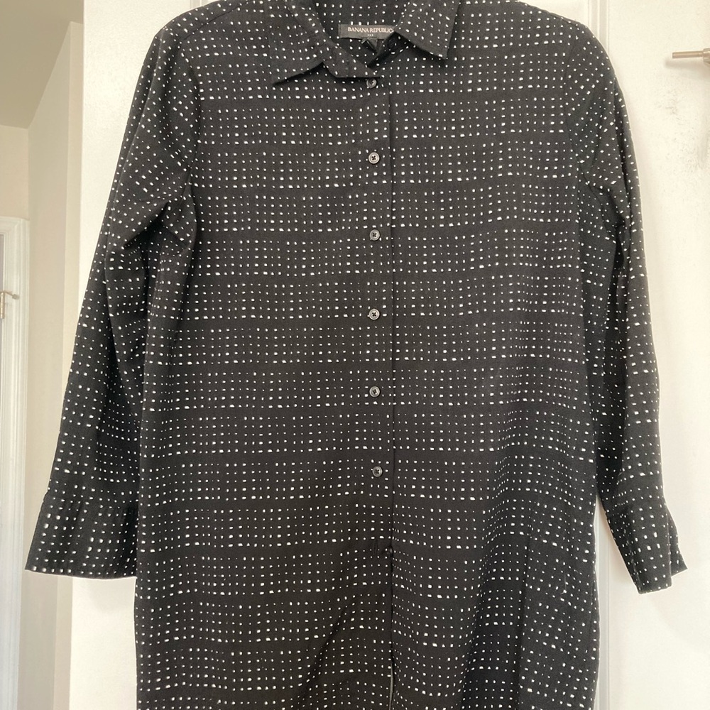 Banana Republic Black and White Dot Blouse